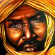 Kunstwerk vor - Gelber Tuareg