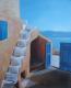 Kunstwerk zurück - Griechenland Häusertreppe