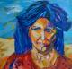 Kunstwerk vor - Wüsten -Frau