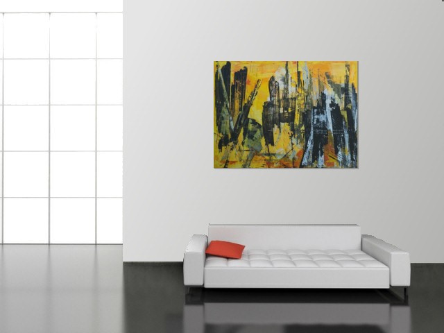 yellow-black,City-Serie - wolfgang mayer (Room setting (c)fotolia.de, (c)artfolio.de)