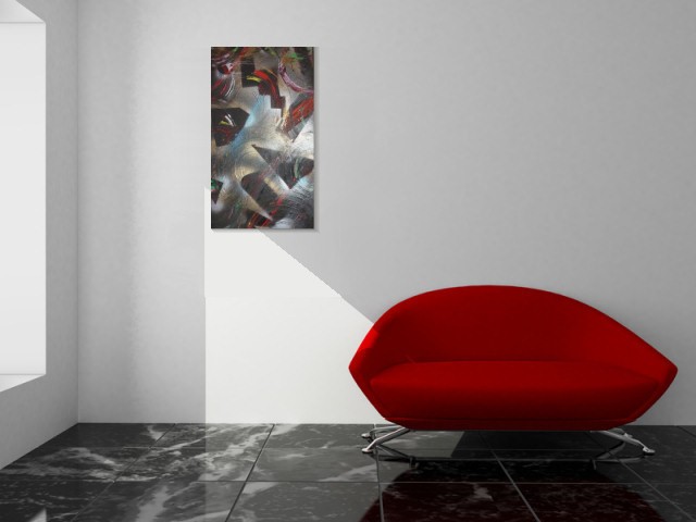Kunterbunt Red - Yvonne Schmied (Room setting (c)fotolia.de, (c)artfolio.de)