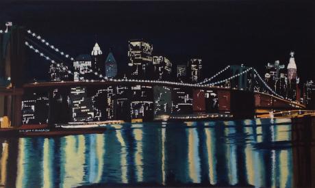 New Yorks Brooklyn Bridge by night - Claudia Lüthi