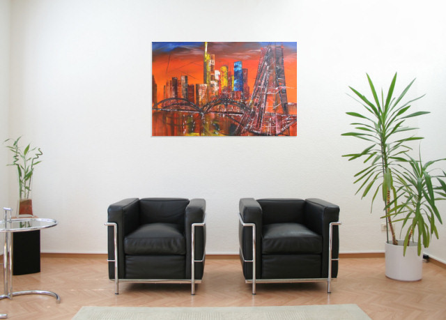 EZB-Frankfurt -Skyline 6 - wolfgang mayer (Room setting (c)fotolia.de, (c)artfolio.de)