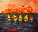 Kunstwerk - Port Grimaud mit Booten