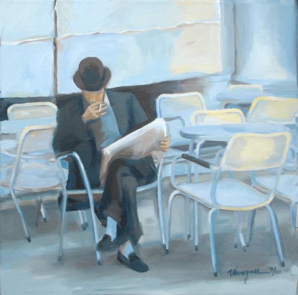 morgenzeitung im Café - ingrid wenz-gahler