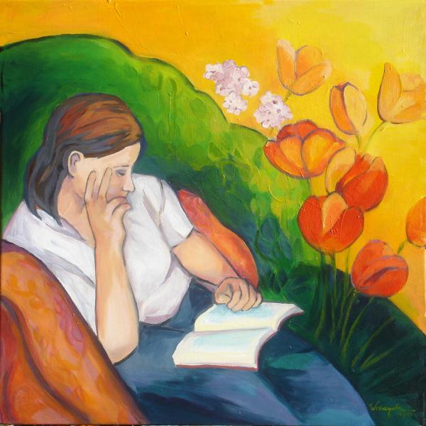 Mädchen mit Blumen--- - ingrid wenz-gahler