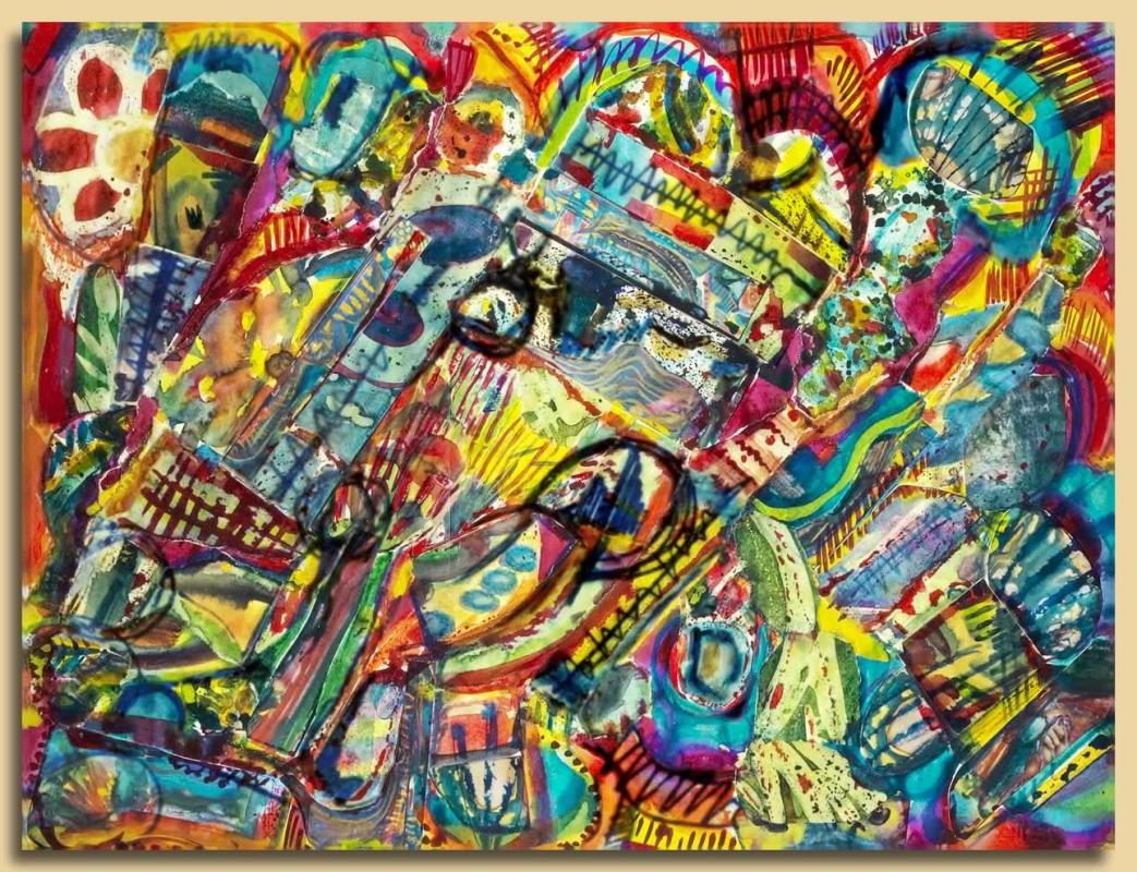 Reste-Kollage (leftovers collage) - Heinz-Friedrich Kaiser