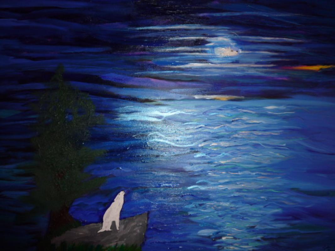 Träumender Wolf - Yvonne Schmied