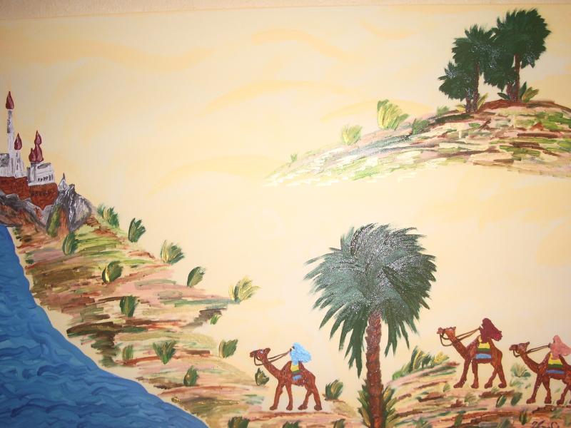 Ali 3 Kamele auf dem Weg zur Festung - Yvonne Schmied