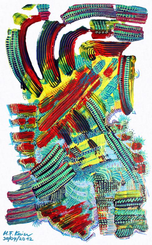 Kanada-3 (Mixed Media auf Leinwand) - Heinz-Friedrich Kaiser