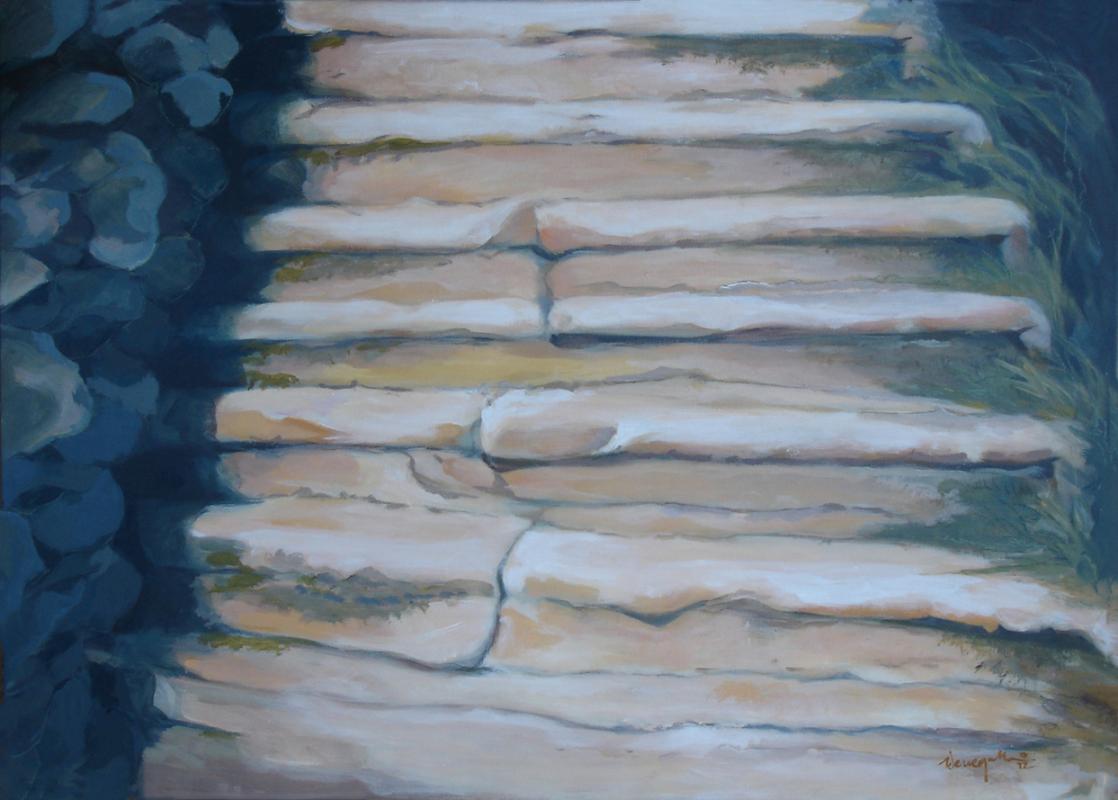 Steintreppe in Frankreich - ingrid wenz-gahler