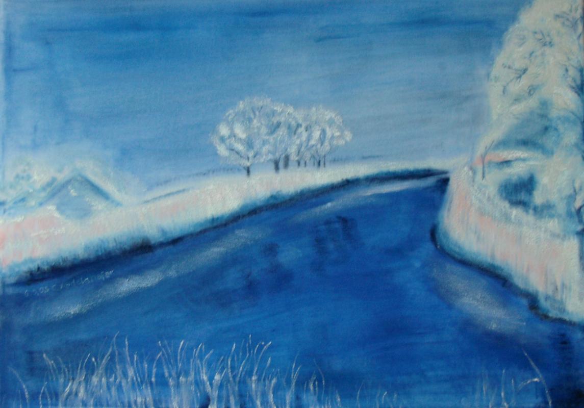 Winterlandschaft auf weissem Samt - Claudia Lüthi