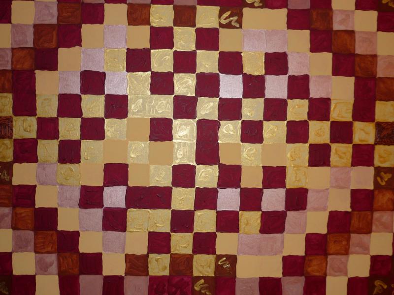 Karo in Rot & Gold - Yvonne Schmied