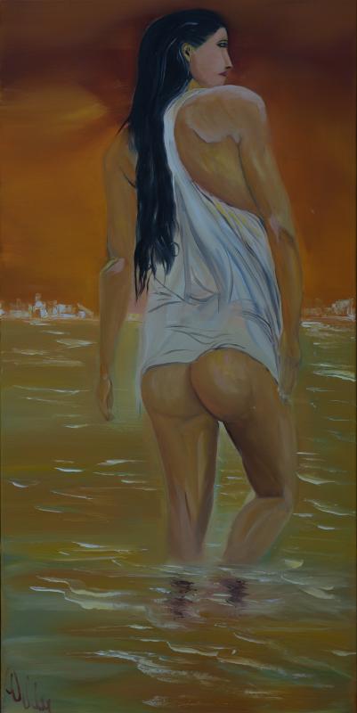 woman on sea - wolfgang mayer