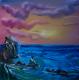 kunstwerk - Stürmisches Meer,Hommage an Bob Ross