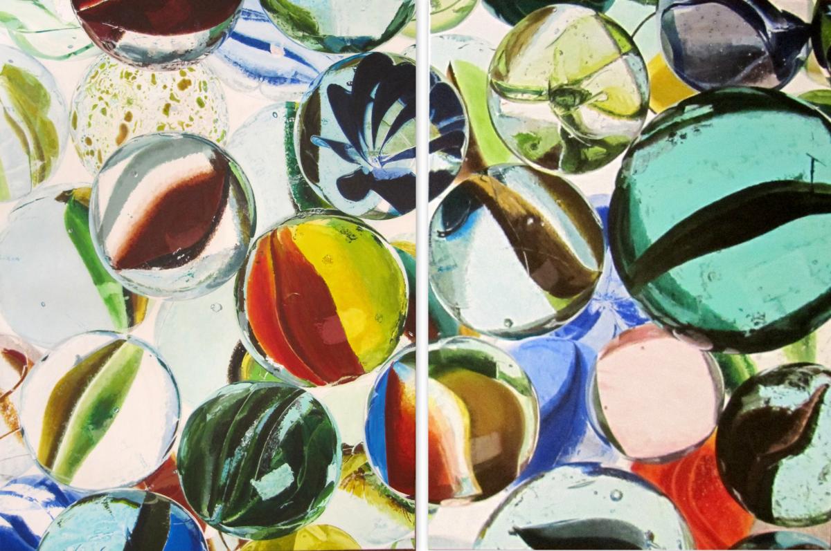 Kugelrund - dunjate Kunst in Acryl