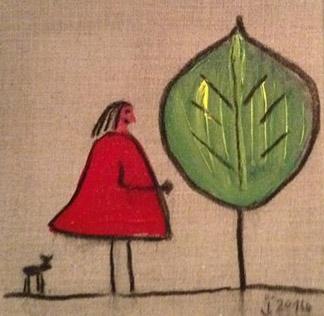 Frau mit Hund - Inken Stampa