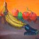 Kunstwerk vor - Stillleben mit Bananen und Aubergine