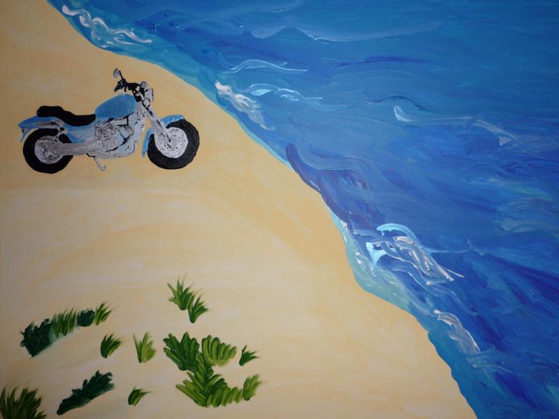 Motorrad am Meer - Yvonne Schmied