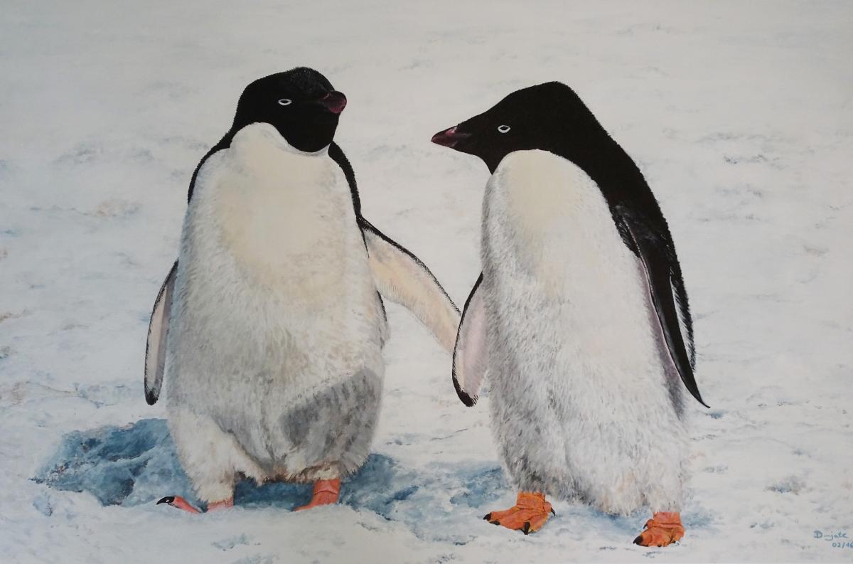 PinguIN LOVE - dunjate Kunst in Acryl