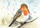 Kunstwerk vor - Rotkehlchen 02
