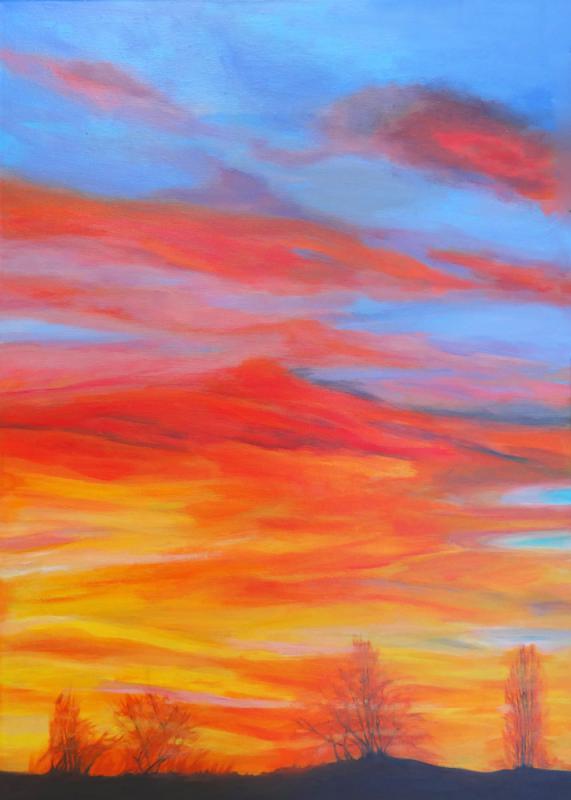 Wolken rot-gelb - ingrid wenz-gahler