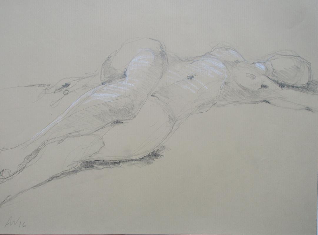 Liegender Akt - Anja Mueller-Wood