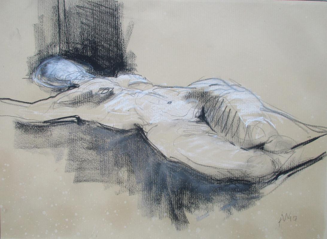 Liegender Akt - Anja Mueller-Wood