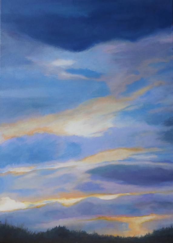 -Wolkenbild blau-gelb-- - ingrid wenz-gahler