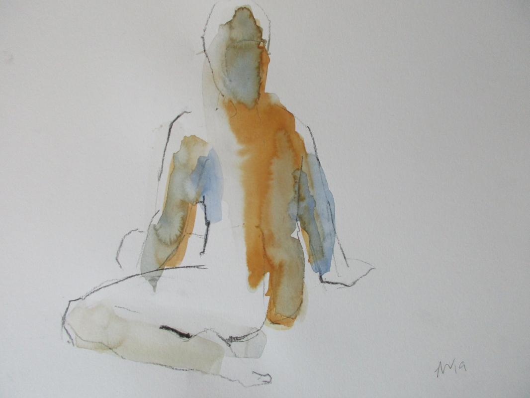 Aktskizze minimalistisch - Anja Mueller-Wood