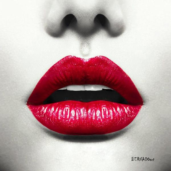 Red Lips Original BERNADOart - Bernd  Lauer