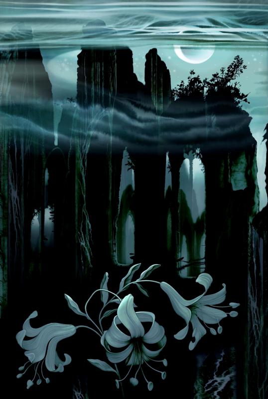 Lilien in alten Ruinen - Konstantin Avdeev