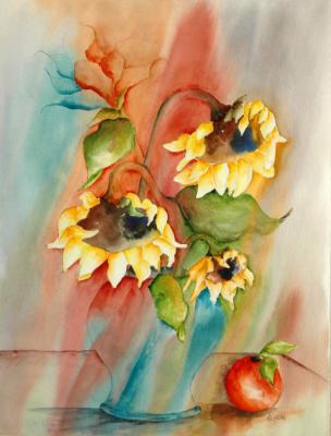 Sonnenblumen mit Apfelsine (2006) - Isabel Bär