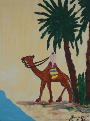 Kamel an der Oase - Yvonne Schmied