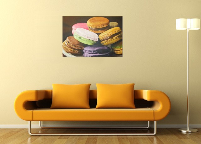 Macaron - dunjate Kunst in Acryl (Room setting (c)fotolia.de, (c)artfolio.de)
