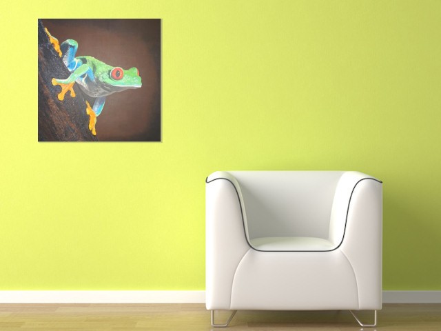 Le frog - dunjate Kunst in Acryl (Room setting (c)fotolia.de, (c)artfolio.de)
