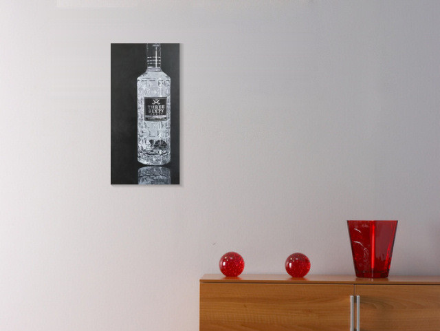 The Bottle - dunjate Kunst in Acryl (Raumsituation (c)fotolia.de, (c)artfolio.de)