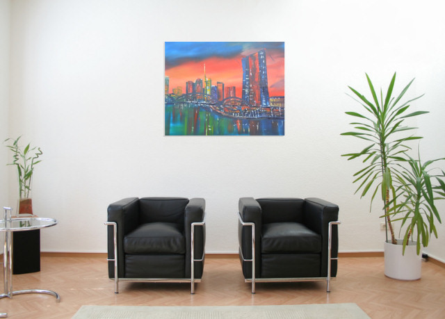 EZB-Frankfurt -Skyline 5 - wolfgang mayer (Room setting (c)fotolia.de, (c)artfolio.de)