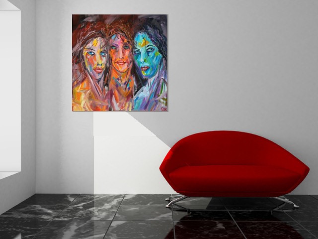 trois demoiselles - wolfgang mayer (Room setting (c)fotolia.de, (c)artfolio.de)