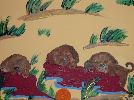 Drei spielende Welpen - Yvonne Schmied - Array auf Array - Array - Array Drei spielende Welpen - Yvonne Schmied - Array auf Array - Array - Array