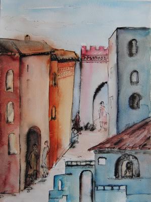 Gasse in Marrakesch - Helen Lang - Array auf Array - Array - Gasse in Marrakesch - Helen Lang - Array auf Array - Array -