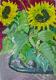 Kunstwerk - Ibizaschale mit Sonnenblumen