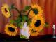 Kunstwerk - Sonnenblumen in Vase