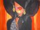 Art object - Dame mit Hut