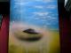 Art object - ufo airbrush auf leinwand