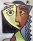 Art object - Frauenkopf mit Hut