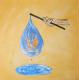 Art object - Tanzendes Paar im Wassertropfen