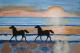Kunstwerk - -Pferde am Strand--