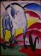 Kunstwerk - Blaues Pferd - angelehnt an Franz Marc