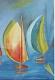 Segelschiffe (2002) Monika Hartz - Monika Hartz - Pastels auf Paper-Wood - Other - 